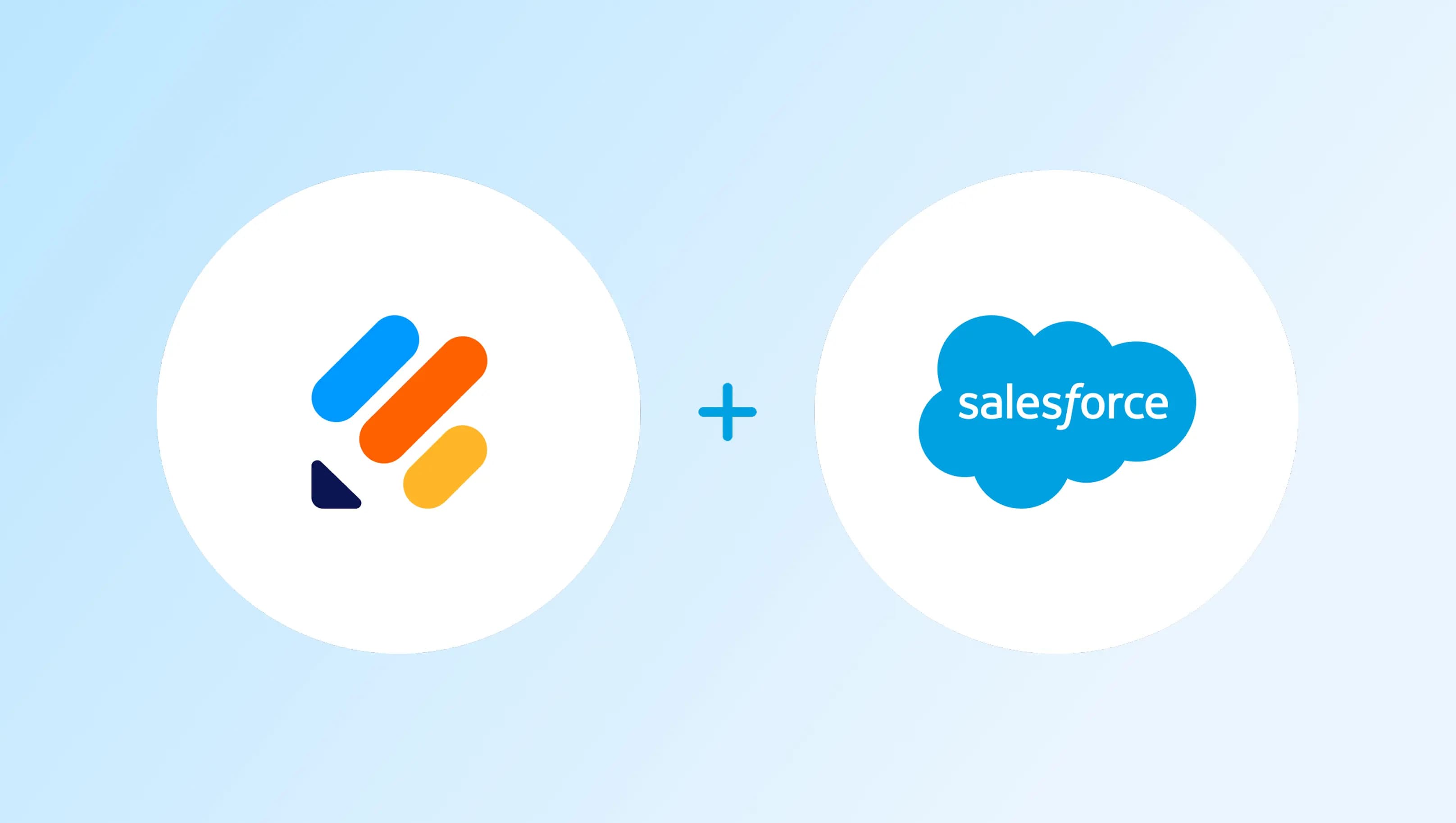 Jotform and Salesforce logos joined by a plus sign